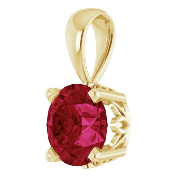Round 4-Prong Scroll Setting® Pendant - Image 2