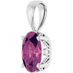 Oval 4-Prong Solitaire Pendant - Image 2
