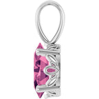 Oval 4-Prong Solitaire Pendant - Image 3