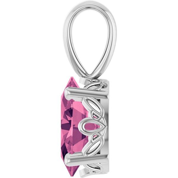 Oval 4-Prong Solitaire Pendant - Image 3