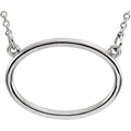 Horizontal Oval Necklace