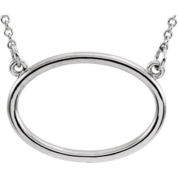 Horizontal Oval Necklace