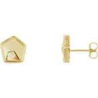 Geometric Stud Earrings - Image 2