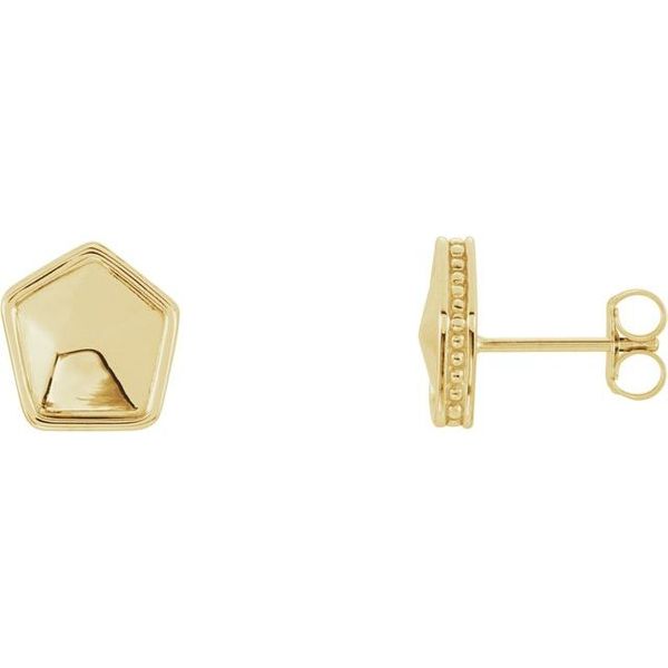 Geometric Stud Earrings - Image 2
