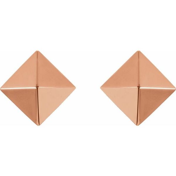 Pyramid Stud Earrings - Image 2