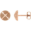 Granulated X Stud Earrings