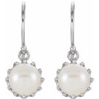 Pearl Crown Earrings - Image 2