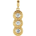 Three-Stone Bezel-Set Pendant