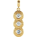 Three-Stone Bezel-Set Pendant