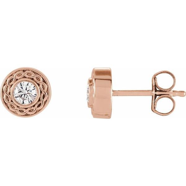 Bezel-Set Earrings