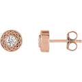 Bezel-Set Earrings