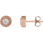 Bezel-Set Earrings