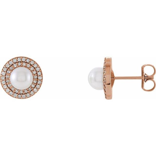 Halo-Style Pearl Earrings