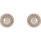Halo-Style Pearl Earrings - Image 2