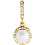 Halo-Style Pearl Pendant