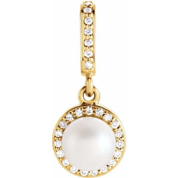 Halo-Style Pearl Pendant