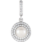 Halo-Style Pearl Pendant