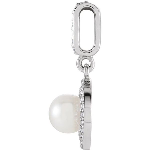 Halo-Style Pearl Pendant - Image 2