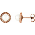 Solitaire Pearl Earrings