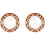 Solitaire Pearl Earrings - Image 2