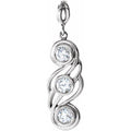 Three-Stone Bezel-Set Pendant