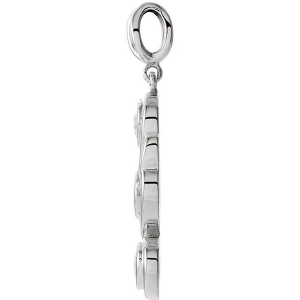 Three-Stone Bezel-Set Pendant - Image 2