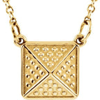 Granulated Pyramid Necklace
