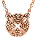 Granulated X Necklace