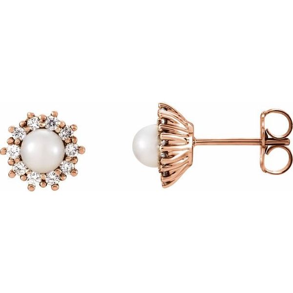 Halo-Style Pearl Earrings