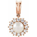 Halo-Style Pearl Pendant