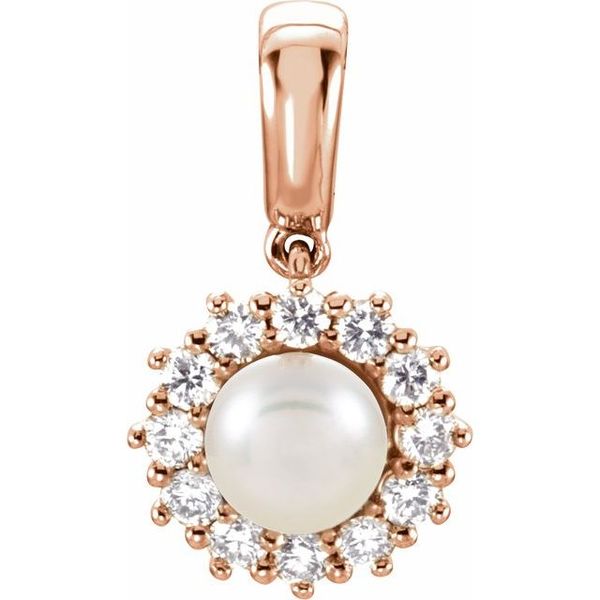 Halo-Style Pearl Pendant