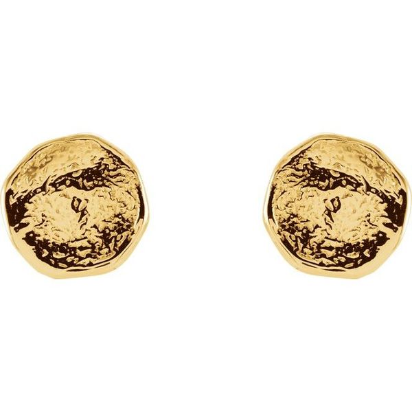Textured Stud Earrings - Image 2