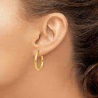 Leslie's 14K Polished Hoop Earrings - Image 3