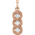 Three-Stone Rope Pendant
