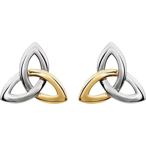 Celtic-Inspired Trinity Earrings - Image 2