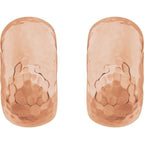 Hammered J-Hoop Earrings - Image 2