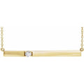Engravable Accented Bar Necklace