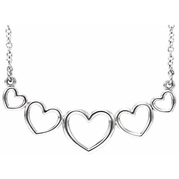 Graduated Heart Necklace