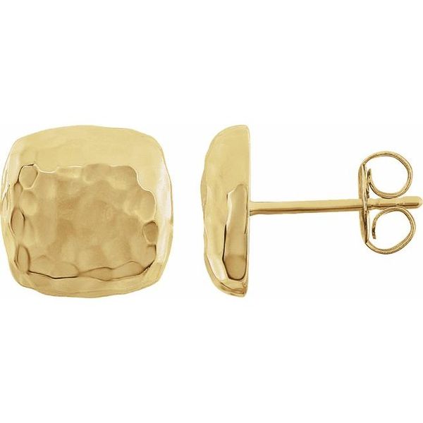 Hammered Square Earrings