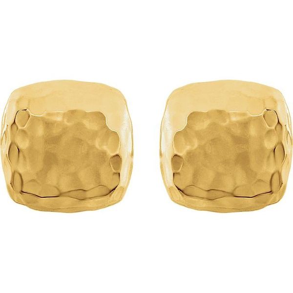 Hammered Square Earrings - Image 2