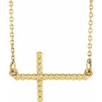 Beaded Sideways Cross Necklace