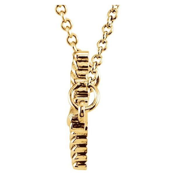 Rope Sideways Cross Necklace - Image 2