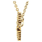 Rope Sideways Cross Necklace - Image 2