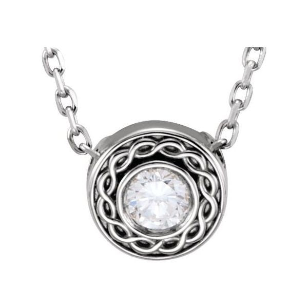 Bezel-Set Necklace