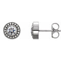 Bezel-Set Beaded Earrings