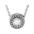 Beaded Bezel-Set Necklace