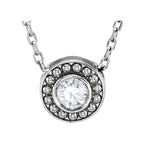 Beaded Bezel-Set Necklace