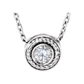 Bezel-Set Rope Slide Pendant