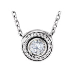 Bezel-Set Rope Slide Pendant