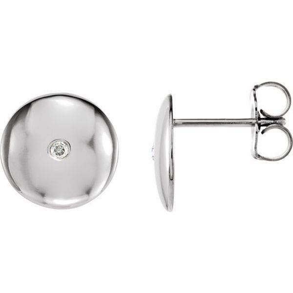 Domed Circle Earrings